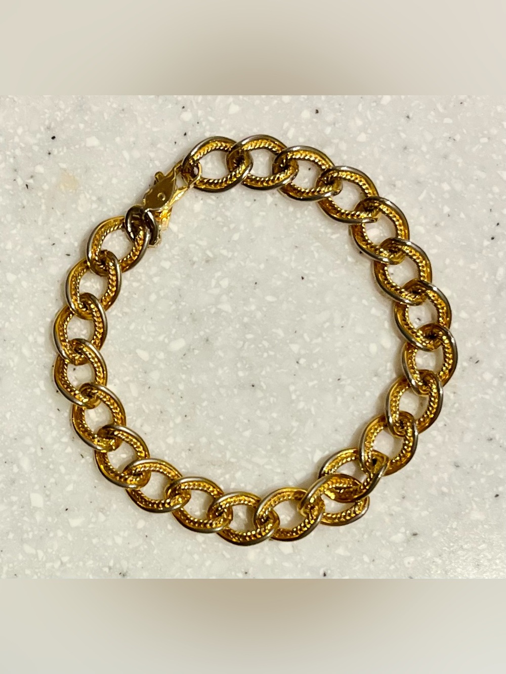 Vintage Monet Gold Tone Chain Link Bracelet